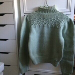 Berek NY Vintage Seafoam Handknit Sweater M